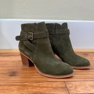 Sole Society olive suede booties